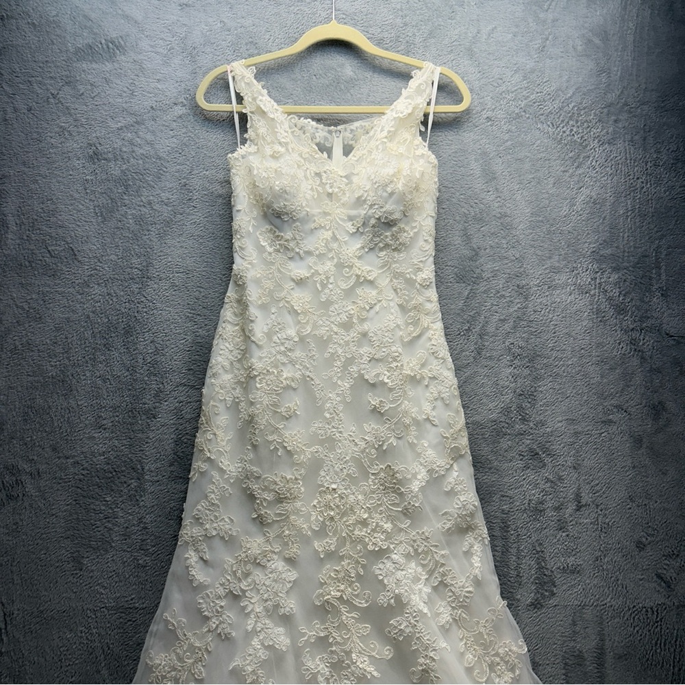 Jasmine‎ Collection Ivory Floral Lace Bridal Gown Sz 6 Beautiful Classy Stunning